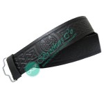 Celtic Thistle Embossed Kilt Leather Belt Adjustable with Velcro
